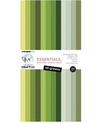 Studio Light - All Greens Essentials Unicolor Paper Pad