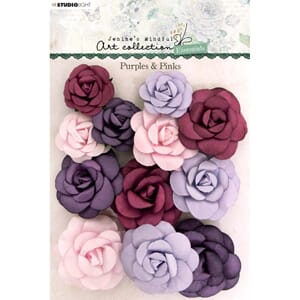 Studio Light - Purples & Pink 3 Essentials Paper Flowers