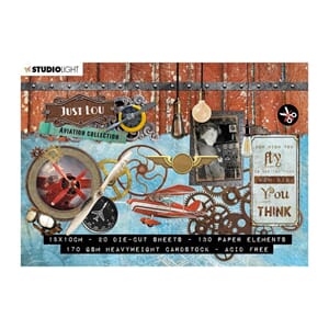 Studio Light: No 3 Just Lou Aviation Die-Cut Block A6