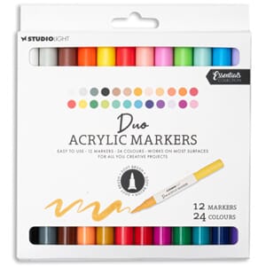 Studio Light - Duo Acrylic Markers, 12 stk