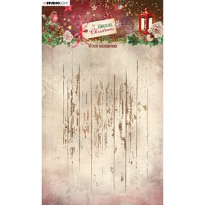 Studio Light - Wood Background Magical Christmas Clear Stamp