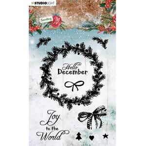Studio Light - Sending Joy Stamp Christmas wreath 55