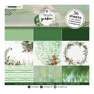 Studio Light - Winter Garden 6x6 Inch Paper Pad Greens