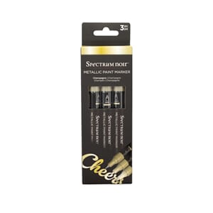Spectrum Noir  - Champagne Metallic Paint Markers, 3/Pkg