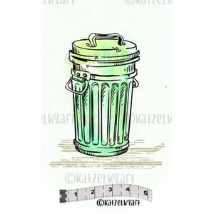 Katzelkraft: Trash can Rubberstamps