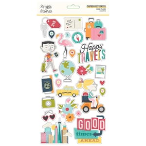 Simple Stories: Going Places Chipboard Stickers, 6x12 inch