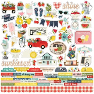 Simple Stories: Summer Farmhouse Sticker Sheet, 12x12