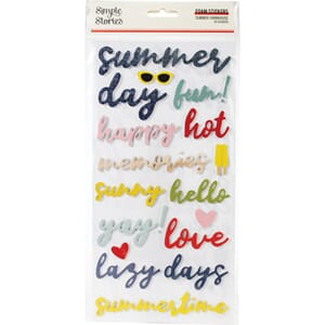 Simple Stories: Summer Farmhouse Foam Stickers, 39/Pkg