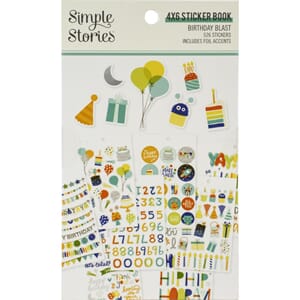 Simple Stories: Birthday Blast Sticker Book, 12/Pkg