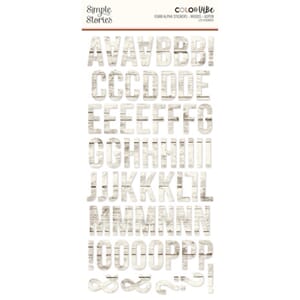 Simple Stories - Woods Aspen Foam Alpha Stickers