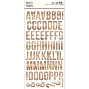 Simple Stories - Woods Hickory Foam Alpha Stickers