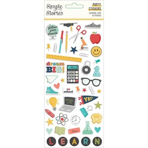 Simple Stories: School Life Puffy Stickers 49/Pkg