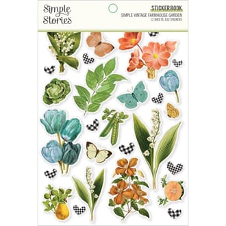 Simple Stories: Farmhouse Garden Sticker Book, 632/Pkg