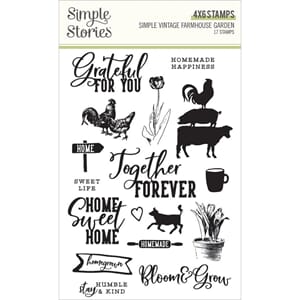 Simple Stories: Simple Vintage Farmhouse Garden Clear Stamps