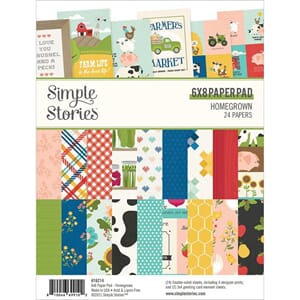 Simple Stories - Homegrown Paper Pad, 6x8, 24/Pkg