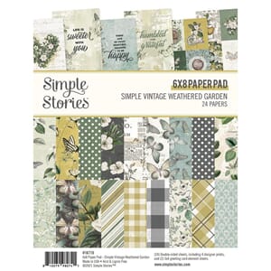 Simple Stories - Weathered Garden Paper Pad, 6x8, 24/Pkg