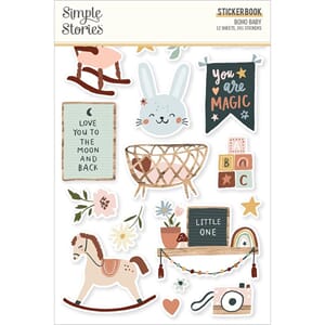 Simple Stories: Boho Baby Sticker Book, 391/Pkg