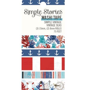 Simple Stories: Vintage Seas Washi Tape 5/Pkg