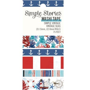 Simple Stories: Vintage Seas Washi Tape 5/Pkg