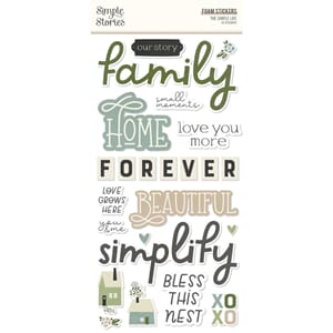 Simple Stories - The Simple Life Foam Stickers