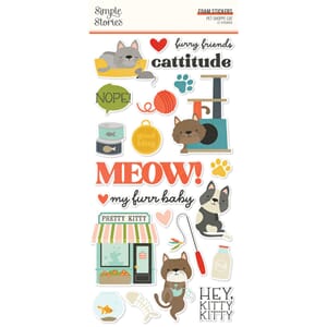 Simple Stories - Pet Shoppe Cat Foam Stickers