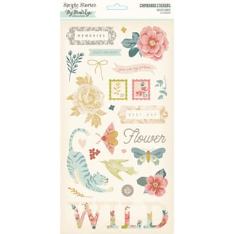Simple Stories - Wildflower Chipboard Stickers