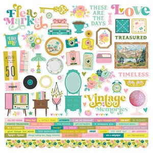 Simple Stories - Flea Market Cardstock Stickers