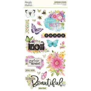 Simple Stories - Life in Bloom Chipboard Stickers