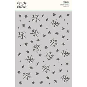 Simple Stories - Snow Flurries Winter Wonder Stencil