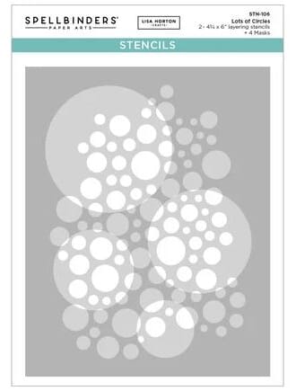 Spellbinders - All About Christmas Stencil Lots of Circles