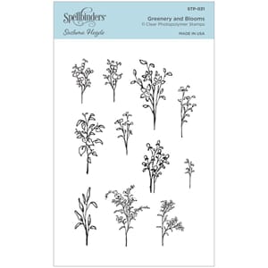 Spellbinders: Greenery and Blooms Clear Stamps, 11/Pkg