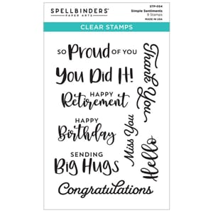 Spellbinders - Simple Sentiments Clear Stamp, 4x6 inch
