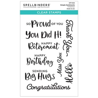 Spellbinders - Simple Sentiments Clear Stamp, 4x6 inch