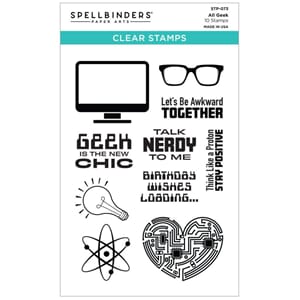 Spellbinders - All Geek Clear Stamp, 4x6 inch