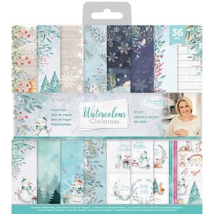 Crafter's Comp. Watercolour Christmas Paper Pad, 12x12 inch
