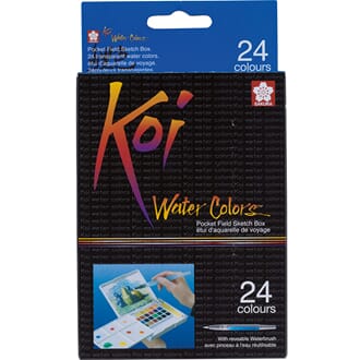 Sakura - KOI Water Colors Sketch Box, 24 farger