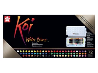 Sakura - KOI Water Colors Sketch Box, 72 farger