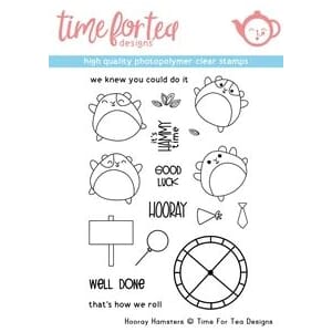 Time For Tea Hooray Hamster Clear Stamps
