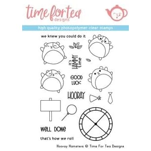 Time For Tea Hooray Hamster Clear Stamps