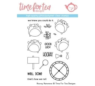 Time For Tea Hooray Hamster Clear Stamps