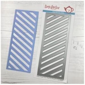 Time For Tea Candy Stripes Slimline Die