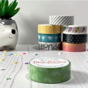 Time For Tea Designs - Washi Tape Green Rainbows
