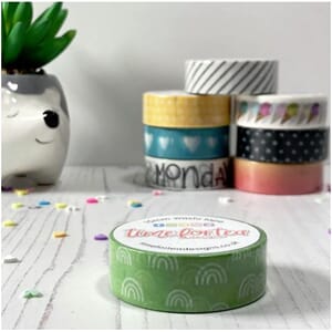 Time For Tea Designs - Washi Tape Green Rainbows