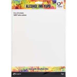 Tim Holtz: Alcohol Ink White Yupo Paper, 86lb, 5/Pkg