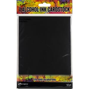 Tim Holtz: Black Matte Alcohol Ink Cardstock, 5x7in, 10/Pkg
