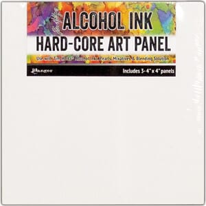 Tim Holtz: Alcohol Ink Hard Core Art Panel, 4x4 inch, 3/Pkg
