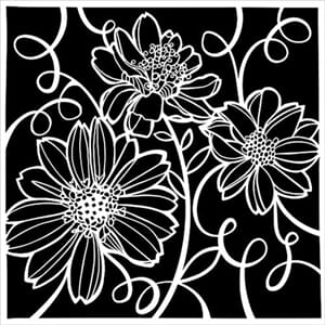 Crafters Workshop - Tangled Flora 6x6 Inch Stencil
