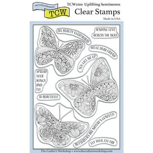 Crafters Workshop: Uplifting Sentiments Clear Stamps, 4x6 in