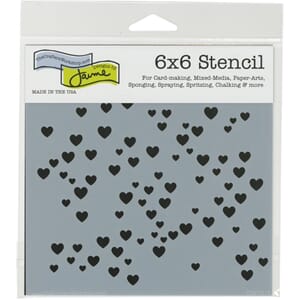 Crafters Workshop: Micro Hearts 6x6 Inch Stencil
