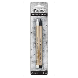 Tim Holtz Picket Fence & Black So Distress Watercolor Pencil